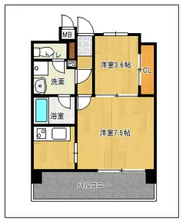 リアンシエルブルー東公園【5階】の間取り