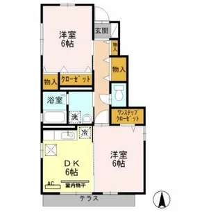 アムール B棟【1階】の間取り