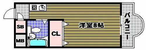 SAINTS 1号館【2階】の間取り