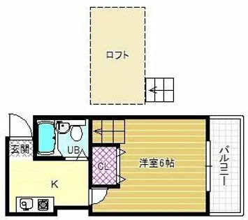 ヴィレッジハウス【2階】の間取り