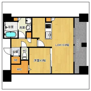 エンクレスト呉服町【10階】の間取り