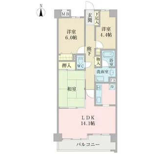 藤和シティコープ一宮南【0302号室】の間取り