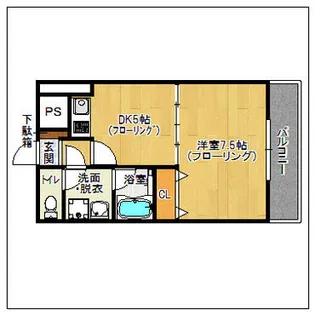 パラージュ西公園【603号室】の間取り