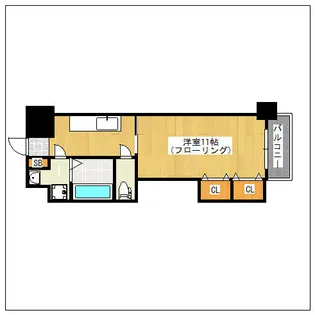 ロイヤル博多駅前【802号室】の間取り