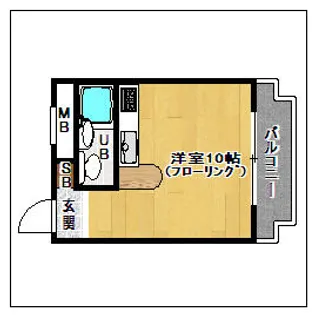 ロマネスク東公園【8階】の間取り