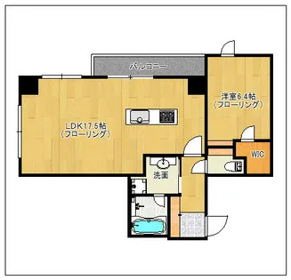 ロイヤルパークス大名【2204号室】の間取り