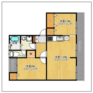 ライオンズマンション高宮第7【103号室】の間取り