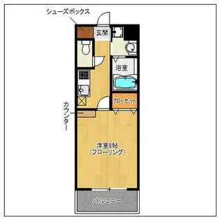 エンクレスト吉塚駅前【402号室】の間取り