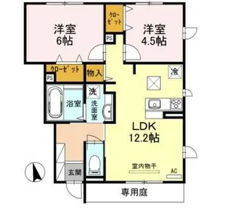 ラ・ルーチェ807 B棟【1階】の間取り