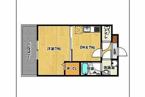 ドリーム西新【4階】の間取り