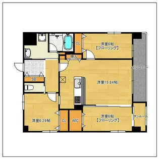 A-style六本松【503号室】の間取り