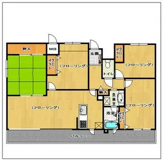 ルネッサンス21博多【1503号室】の間取り