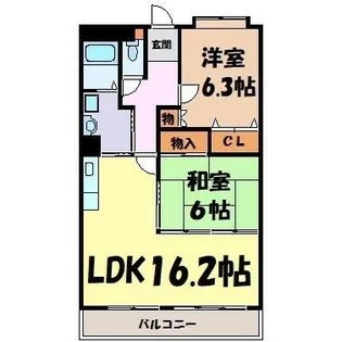 シティ・ライフ グランヴィーネ星が丘 A棟【3階】の間取り