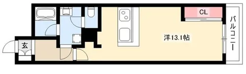 ロイジェント栄【4階】の間取り