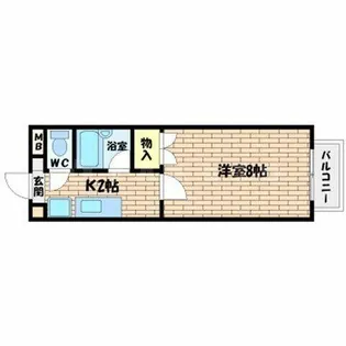 リトルフィールドハウス【2階】の間取り