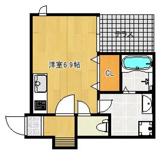 C.Cassia九産大前【103号室】の間取り