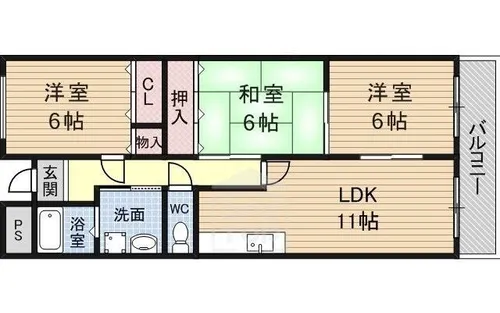 マーコート【4階】の間取り