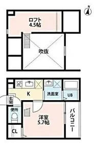 ソフィアHJ(ソフィアエイチジェイ)【2階】の間取り