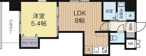 ジェイド博多【8階】の間取り