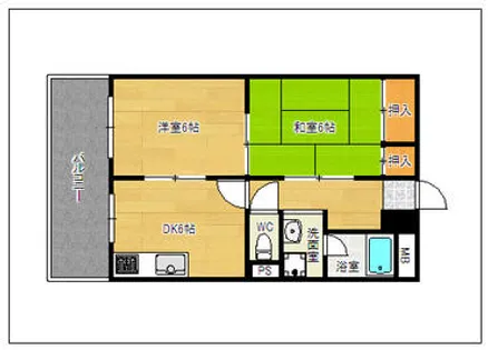 ニューライフ平尾【302号室】の間取り