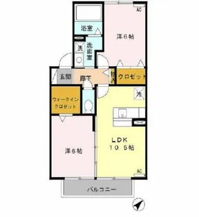 セジュールアラコ B【203号室】の間取り