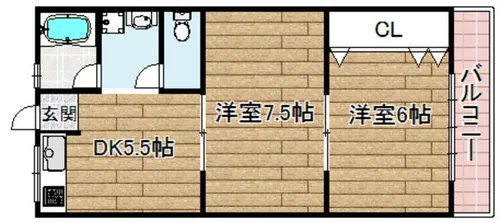 大原マンション【101号室】の間取り