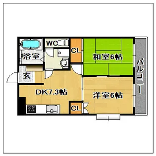 ファミール小戸【303号室】の間取り