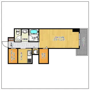 リバーフェイス博多【1108号室】の間取り