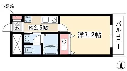 チェルトヴィータ【0802号室】の間取り