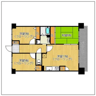 三愛シティライフ香椎【3階】の間取り