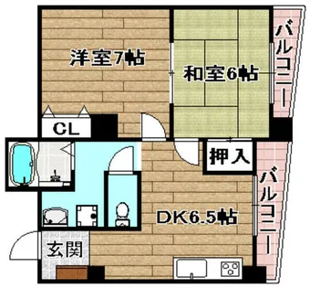 ラベンダー真上【202号室】の間取り