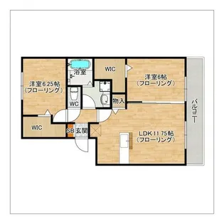 サン・ラ・ポルテ【202号室】の間取り