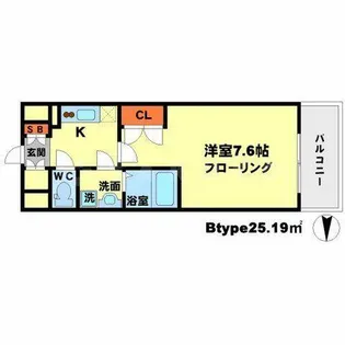 WGB江坂【10階】の間取り