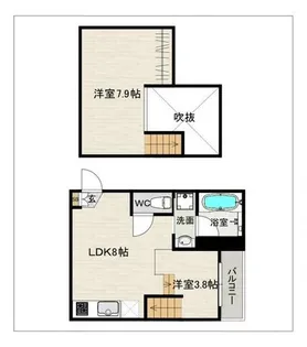 DreamStage大橋Lennon(ルノン)【201号室】の間取り