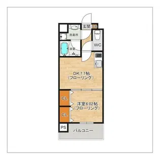 プリスティン香椎【202号室】の間取り