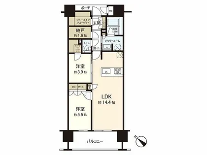 MJR博多ザ・レジデンス【6階】の間取り