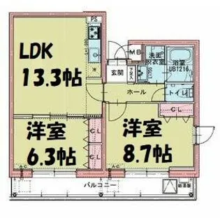 ドゥナーレ名駅西【4階】の間取り