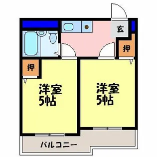 アメニティ新高1番館【2階】の間取り