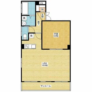 第54プロスパー【4階】の間取り