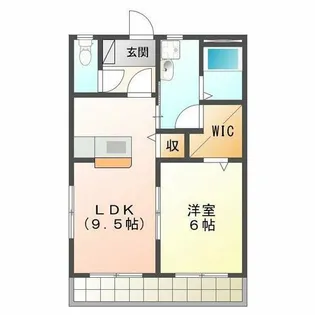 ブロードタウン神野 Ⅱ E【206号室】の間取り