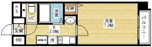 マインズ・コム新北野【1階】の間取り