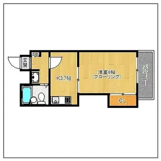サンヴィレッジ平尾【4階】の間取り