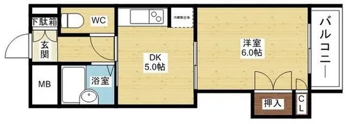 新大阪グランドハイツ北【3階】の間取り
