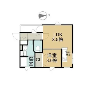 Freedom Residence Kurokawa【3階】の間取り