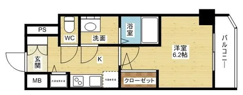 メインステージ大阪 North Mark【7階】の間取り