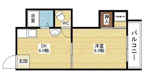 コスモ新北野【5階】の間取り