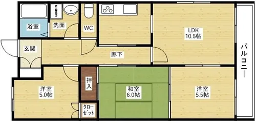 Dear Court明の春【3階】の間取り