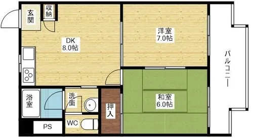 サンシャイン三津屋【3階】の間取り