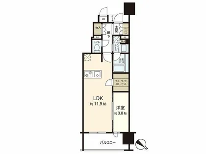 MJR博多ザ・レジデンス【8階】の間取り