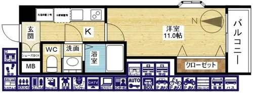 Luxe新大阪EASTⅡ【9階】の間取り